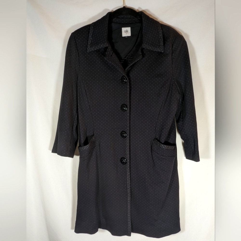 Cabi Carriage Jacket Style# 5658 Navy Blue Button Up Long Line Size Small - Picture 1 of 9